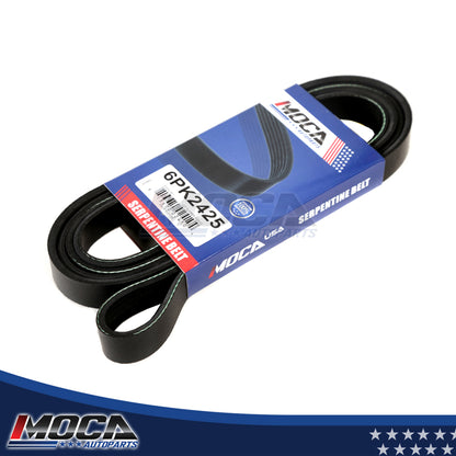 Serpentine Belt 6PK2425 Fit Chevrolet Silverado Ford Freestar Volvo XC90 GMC