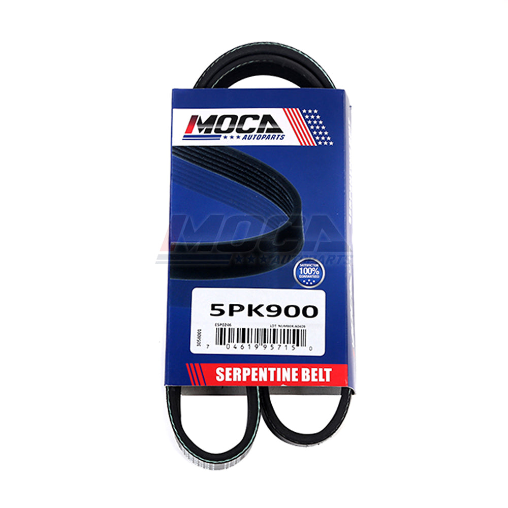 MOCA 2PCS Serpentine Belt 5PK900 6PK1195 for 2002-2005 Hyundai XG350 3.5L & 2003-2005 Kia Sedona 3.5L