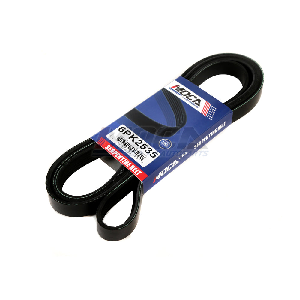 Serpentine Belt 6PK2535 AC Fit 02-19 Ford F350 450 550 E350 450 Super Duty 6.8L