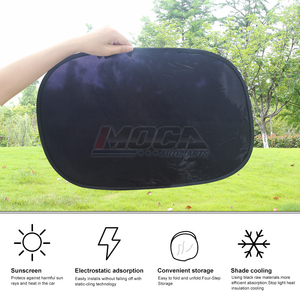 4 Pcs MOCA Car Side Window Sun Shades 12”x20”