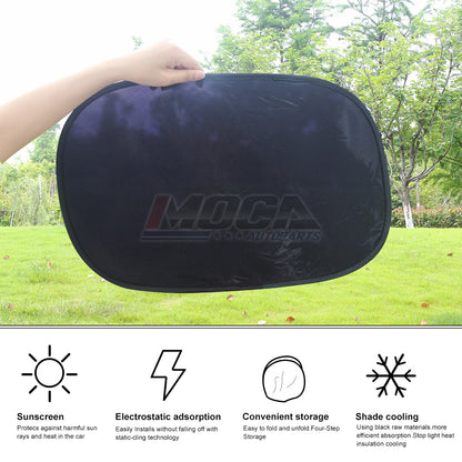 2 Pcs MOCA Car Side Window Sun Shades 12”x20”