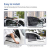 2 PCS MOCA Car Front Side Window Sun Shades 22”x50”