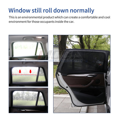 2 PCS MOCA Car Rear Side Window Sun Shades 22”x46”