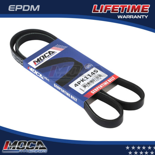 MOCA Serpentine Belt 4PK1145 for 85-86 Chevrolet Celebrity 2.8L & 96-97 Honda Accord 2.7L & 88-91 Toyota 4Runner 2.4L & 88-91 Toyota Pickup 2.4L