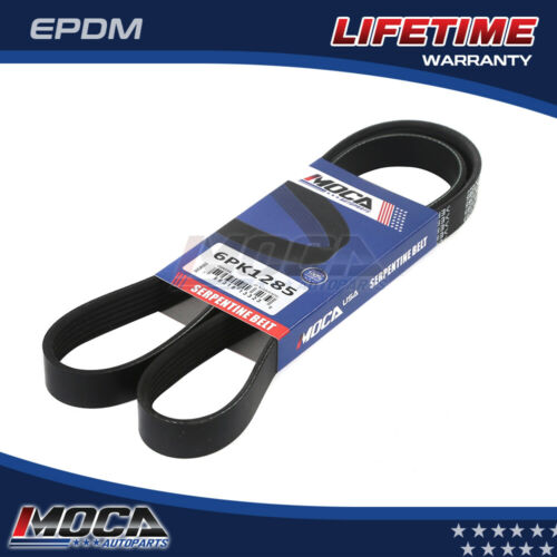 MOCA Serpentine Belt 6PK1285 for 98-99 Ford Escort 2.0L & 94-95 Ford F-250 7.5L & 14-15 Hyundai Elantra GT 2.0L & 14-17 Kia Forte5 2.0L