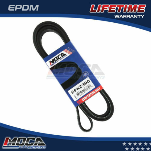 MOCA Serpentine Belt 6PK2390 for 07-10 Saturn Outlook 3.6L & 10-11 Saab 9-5 2.8L & 97-98 Oldsmobile Regency 3.8L & 00-02 Jaguar S-Type 4.0L