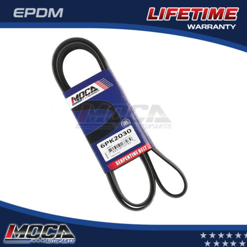 MOCA Serpentine Belt 6PK2030 for 2001-2004 Chevrolet Corvette 5.7L