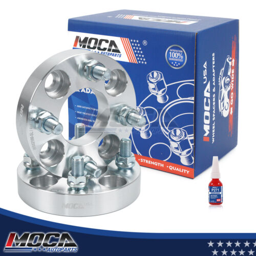 MOCA 4x4 to 4x4 Wheel Spacers Fits Golf Cart EZ GO EZGO Club Car Widens Track, 25mm Thread Pitch 1/2 x20 2PCS, Silver