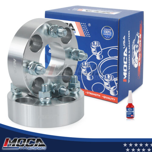 MOCA 4x4 to 4x4 Wheel Spacers Fits Golf Cart EZ GO EZGO Club Car Widens Track, 38mm Thread Pitch 1/2 x20 2PCS, Silver
