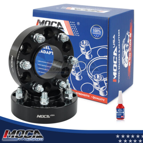 MOCA 6x5.31 to 6x5.31 Wheel Spacers Fits 2015-2022 for Ford Expedition, 2015-2022 for Ford F150, 2015-2022 for Ford Lobo, 2015-2022 for Lincoln Navigato, 38mm Thread Pitch M14x1.5 2PCS, Black