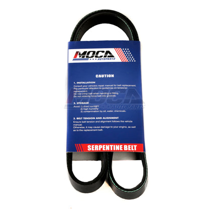 MOCA 2PCS Serpentine Belt 6PK1035 4PK880 for 95-05 Toyota Avalon 3.0L & 98-06 Toyota Sienna 3.0L & 1999-2006 Toyota Camry 3.0L & 99-06 Lexus RX300